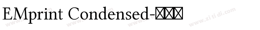 EMprint Condensed字体转换